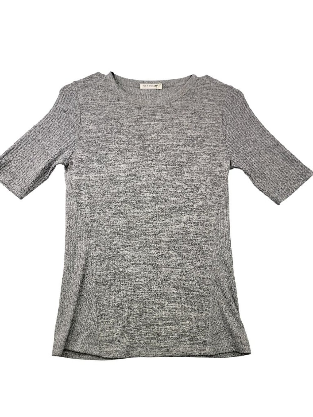Rag & Bone Jean The Knit Racer Tee S Gray Short Sleeve Neutral Capsule Preppy